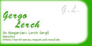gergo lerch business card