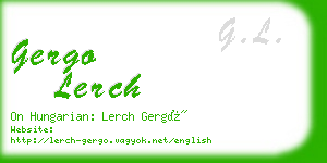 gergo lerch business card